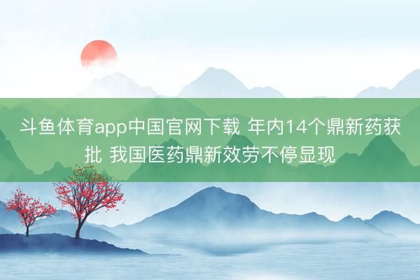 斗鱼体育app中国官网下载 年内14个鼎新药获批 我国医药鼎新效劳不停显现