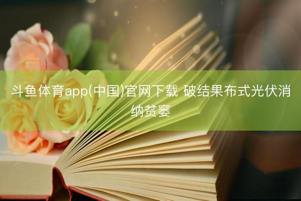 斗鱼体育app(中国)官网下载 破结果布式光伏消纳贫窭