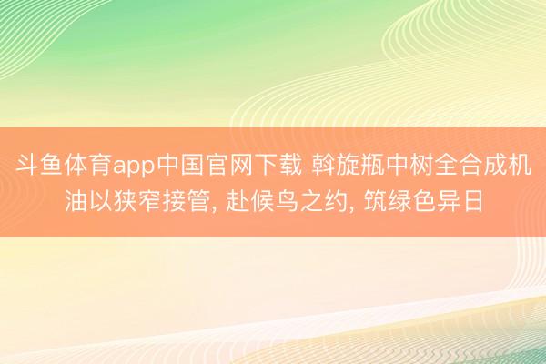 斗鱼体育app中国官网下载 斡旋瓶中树全合成机油以狭窄接管， 赴候鸟之约， 筑绿色异日
