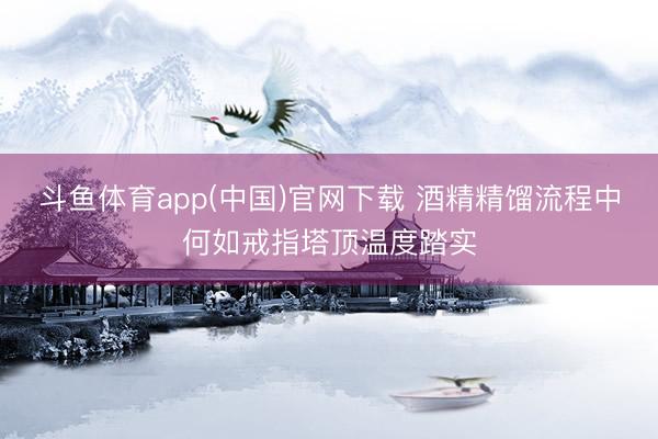 斗鱼体育app(中国)官网下载 酒精精馏流程中何如戒指塔顶温度踏实