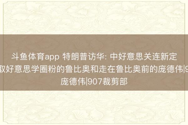 斗鱼体育app 特朗普访华: 中好意思关连新定位、被选取好意思学圈粉的鲁比奥和走在鲁比奥前的庞德伟|907裁剪部